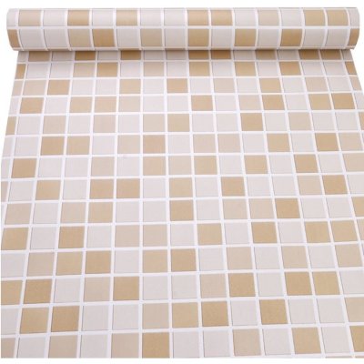 IMPOL TRADE 9197 Samolepící tapety mozaika béžová se stříbrnou spárou 45 cm x 10 m – Hledejceny.cz