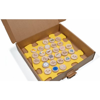 MUFFIK Ortopedická podložka Abeceda žlutá Abeceda (jazyk): němčina MFK-101-3-12 – Sleviste.cz