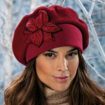 Krumlovanka Elegantní vínová dámská zimní čepice W-0897/144 – Hledejceny.cz