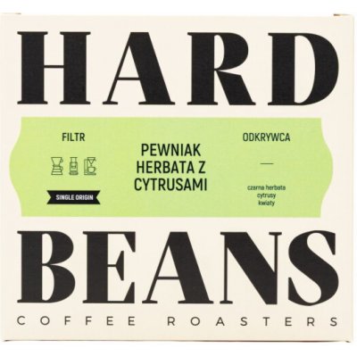 Hard Beans Coffee Tvrdá Certain Tea s citrusovým filtrem zrnková 250 g – Hledejceny.cz