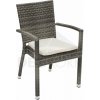 Zahradní židle a křeslo Deokork Zahradní ratanové křeslo NAPOLI s polstrem (šedá)