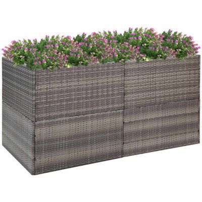 Petrashop truhlík šedý 157 x 80 x 80 cm polyratan Šedý – Hledejceny.cz