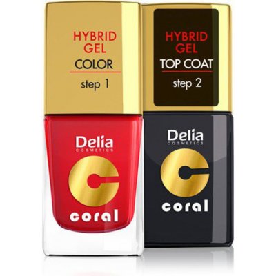 Delia Hybrid Coral Gel lak 25 bílý 11 ml – Sleviste.cz