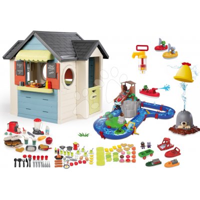 Smoby Set domeček se zahradní restaurací Chef House DeLuxe a vodní dráha AquaPlay Adventure Land s dobrodružstvím a potravinami – Hledejceny.cz