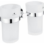 Nimco Bormo Držák na kartáčky dvojitý, rosené matné sklo, BR 11058DW-26 – Hledejceny.cz