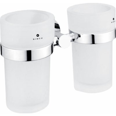 Nimco Bormo Držák na kartáčky dvojitý, rosené matné sklo, BR 11058DW-26 – Hledejceny.cz