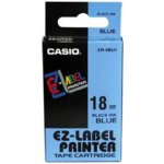 Páska Casio XR-18BU1 (Černý tisk/modrý podklad) (18mm) - Originál – Hledejceny.cz