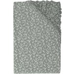 LIVARNO home Žerzejové napínací prostěradlo květiny zelené 90-100x200 – Hledejceny.cz