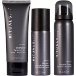 RITUALS Trial Set Homme Pleťový peeling pro muže Homme 70 ml +sprchová pěna Homme 50 ml +Antiperspirant ve spreji Homme 50 ml dárková sada – Sleviste.cz