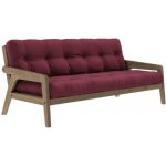 sofa GRAB by Karup 100*200 cm carob hnědá + futon bordeaux 710 – Sleviste.cz