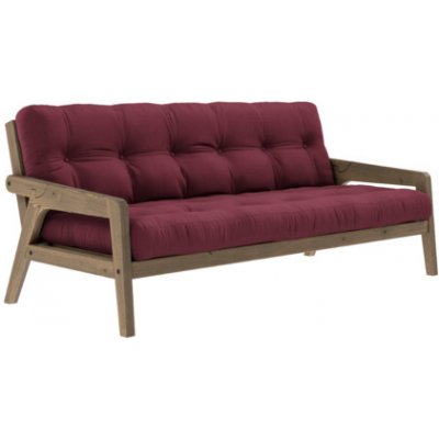 sofa GRAB by Karup 100*200 cm carob hnědá + futon bordeaux 710 – Sleviste.cz