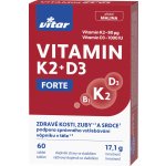 Vitar vitamín K2 + D3 Forte příchuť malinová 60 tablet – Hledejceny.cz