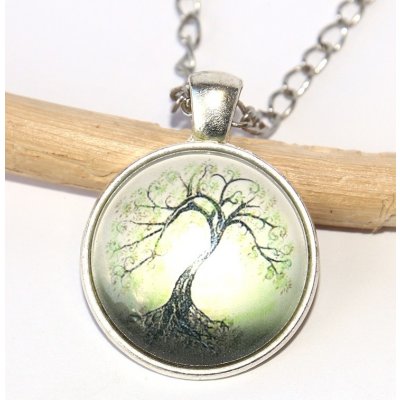 Fashion Jewerly Řetízek Amulet Strom života, Rodinné kořeny, Green Life, Tree 2531 – Zboží Mobilmania