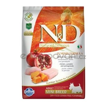N&D Pumpkin Dog Adult Mini Grain Free Chicken & Pomegranat 7 kg