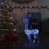 Vánoční osvětlení DKD HOME DECOR LED sobi Akrylová vánoční dekorace 140 LED diod 120 cm modrá