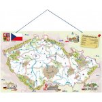 Woodyland magnetická mapa ČR s obrázky a společenská hra 3 v 1 – Zboží Dáma