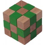 Dřevěný hlavolam oranžová kostka – Sleviste.cz