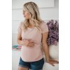 Těhotenské a kojící tričko Kojící tričko Milk Shirt Powder Pink