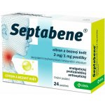 SEPTABENE CITRON A BEZOVÝ KVĚT ORM 3MG/1MG PAS 24 – Hledejceny.cz