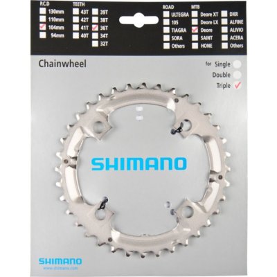 převodník 36z Shimano Deore FC-M532 3x9 4 díry 31225 – Hledejceny.cz