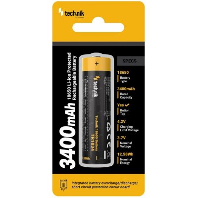 TR1834 Technik Akkumulátor 18650 TR1834 3400mAh 3,7V B1 – Zboží Živě