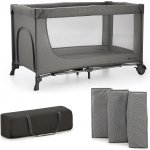 Kinderkraft Cestovní postýlka 2 v 1 Joy 2 tmavě šedá – Zboží Dáma