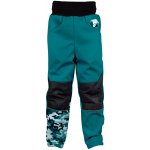 Wamu dětské softshellové kalhoty zateplené maskáč petrolejová – Zboží Dáma