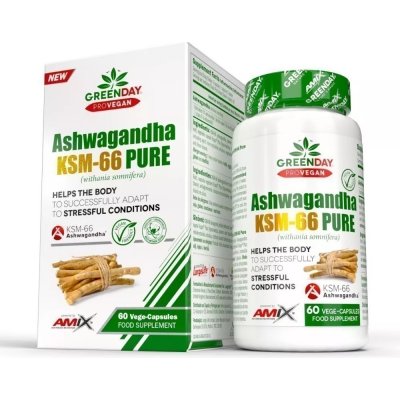 Amix GreenDay ProVEGAN Ashwagandha KSM-66 Pure 60 tablet – Hledejceny.cz