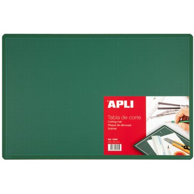 APLI řezací podložka oboustranná 450 x 300 mm PVC zelená