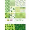 Barevný papír Papíry A4 zelené s motivem 80 g 15 archů