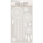 Anděl samolepící dekorace 10462 bílý lapač snů s glitry 24 x 47,5 cm – Hledejceny.cz