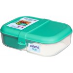 Sistema krabička na svačinu Ribbon To Go s vložkou a kelímkem minty teal – Zboží Dáma