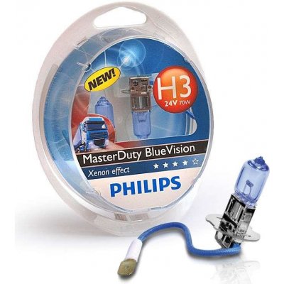 Philips MasterDuty BlueVision H3 PK22s 24V 75/70W 2 ks 13336MDBVS2 – Zboží Mobilmania