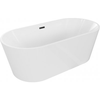 MEXEN/S Luna vana volně stojící 150 x 75, bílá, sifon a přepad černá 52031507500-70 – Hledejceny.cz