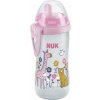 Dětská láhev a učící hrnek Nuk FC sportovní lahev Kiddy cup 300ml žirafa růžová