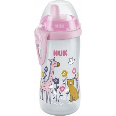 Nuk FC sportovní lahev Kiddy cup 300ml žirafa růžová – Zboží Mobilmania