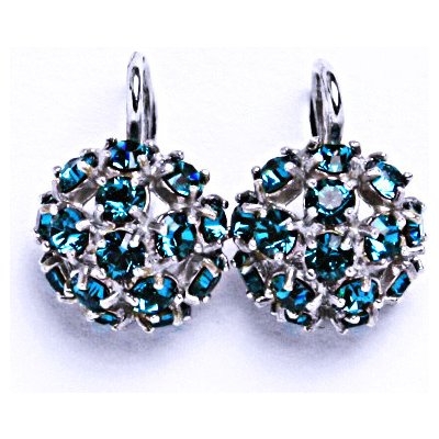 Čištín půlkoule s krystalem Swarovski Blue Zirkon NK 1337