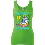 Dobrý Triko dámské tílko s potiskem Princess of dreams Apple green – Zboží Dáma