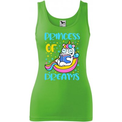 Dobrý Triko dámské tílko s potiskem Princess of dreams Apple green – Zboží Dáma