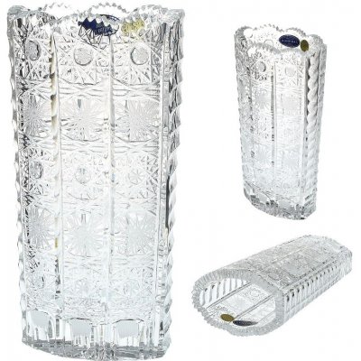Bohemia Crystal luxusní dekorativní váza 230mm. Český křišťál, bohatý brus Klasik – Zboží Mobilmania
