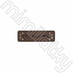 Nášivka handmade s motýlem koženka tmavě hnědá – Sleviste.cz