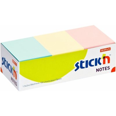 Hopax Stick'n Notes 38 x 51 mm, pastel – Zboží Živě