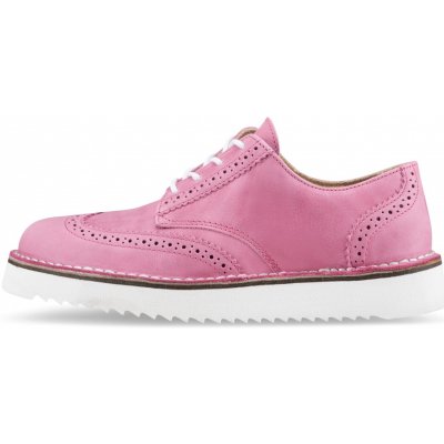 Vasky Brogue Low Pink kožené polobotky růžové Flexiko – Zboží Mobilmania