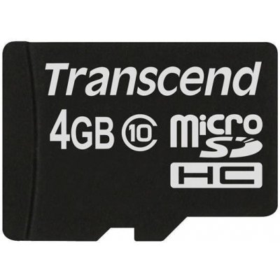 Transcend microSDHC 4 GB Class 10 TS4GUSDC10 – Hledejceny.cz