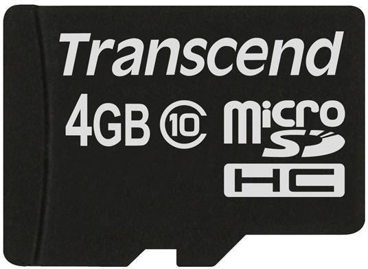 Transcend microSDHC 4 GB Class 10 TS4GUSDC10