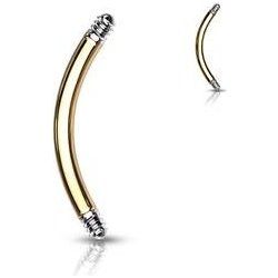 Šperky4U piercing cená náhradní tyčka zahnutá ND018GD1208