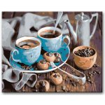 Zuty Malování podle čísel MODRÉ ŠÁLKY KÁVY – Zboží Dáma