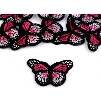 Prima-obchod Nažehlovačka motýl malá, barva 2 růžová malinová