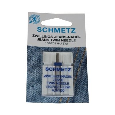 Dvojjehla Schmetz 4 mm síla 100 H705 Jeans