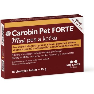 Carobin Pet Forte Mini pro psy a kočky 15 tbl – Hledejceny.cz